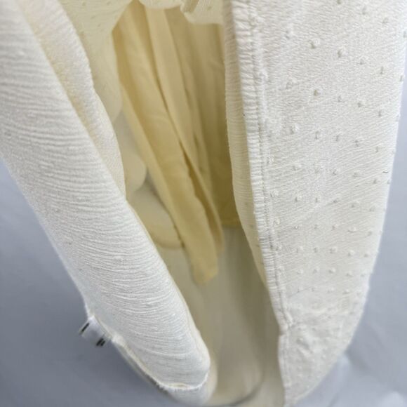 Knox Rose Clip Swiss Dot Ruffle Flared Sleeve Tiered Maxi Dress Ivory Size L - Picture 10 of 16